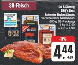 Aktuelle Steak Angebote bei EDEKA in Leipzig Aktuelles BBQ's Best Schweine Nacken Steaks Angebot bei EDEKA in Leipzig ab 4,44 €