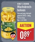 Wachsbrechbohnen von King's Crown für 0,89 € bei ALDI Nord im Angebot Wachsbrechbohnen von King's Crown im aktuellen ALDI Nord Prospekt
