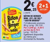 Bâton de Berger Mini -25% de Sel - JUSTIN BRIDOU à 2,25 € dans le catalogue E.Leclerc