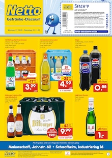 Bitburger im aktuellen Netto Marken-Discount Prospekt (Aschaffenburg) Bitburger im Netto Marken-Discount Prospekt "DER ORT, AN DEM DU IMMER AUSGEZEICHNETE PREISE FINDEST." mit 2 Seiten (Aschaffenburg)