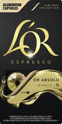 Capsules café Or Absolu Intensité 9 Espresso