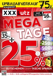 Aktueller XXXLutz Möbelhäuser Möbel & Einrichtung Prospekt in Lahstedt und Umgebung, "MEGA-TAGE" mit 4 Seiten, 11.05.2026 - 17.05.2026
