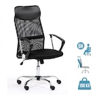 Fauteuil de bureau OMAHA - accoudoirs fixes - noir - Officepro en promo chez Bureau Vallée Mérignac à 125,00 €