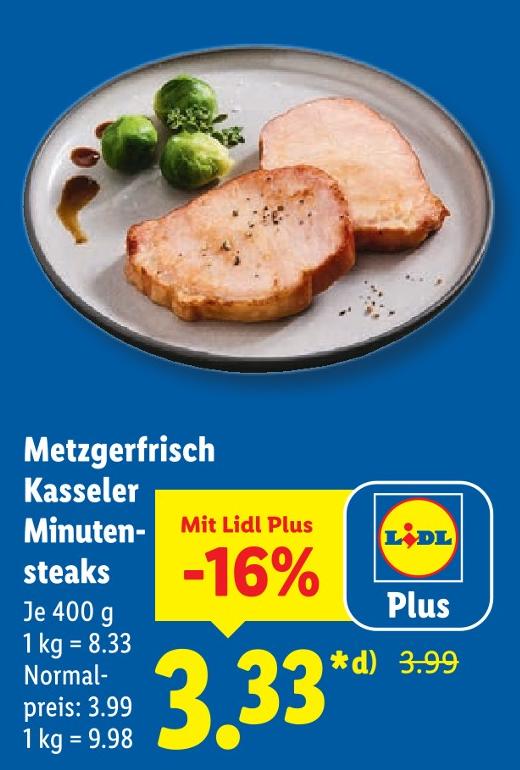 Metzgerfrisch Kasseler Minutensteaks
