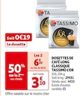 Dosettes de café long classique - TASSIMO L'OR en promo chez Auchan Supermarché Versailles à 6,20 €