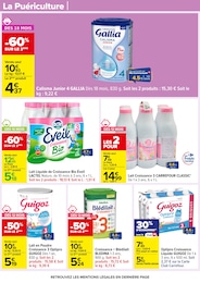 Prix et réduction Guigoz dans le prospectus Carrefour en cours Offre Guigoz dans le catalogue Carrefour du moment à la page 62