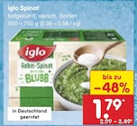 Spinat von iglo für 1,79 € bei Netto Marken-Discount im Angebot Spinat von iglo im aktuellen Netto Marken-Discount Prospekt