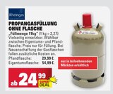 Propangasfüllung ohne Flasche Angebote von Rheingas bei Marktkauf Reutlingen für 24,99 €
