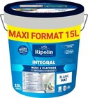 Peinture 2 en 1 mur et plafond INTEGRAL sous couche intégrée blanc mat 15L en promo chez Brico Dépôt Goussainville à 64,90 €
