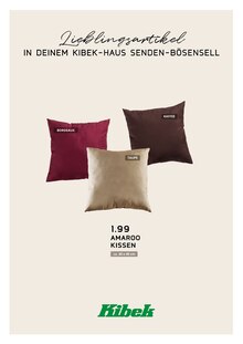 Kissen im aktuellen Kibek Prospekt (Münster) Kissen im Kibek Prospekt "DEIN KIBEK-HAUS SENDEN-BÖSENSELL" mit 35 Seiten (Münster)
