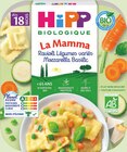 Assiette La Mamma Légumes Variés Mozzarella Basilic Bio - HIPP en promo chez Intermarché Hyper Toulouse à 1,29 €