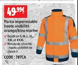 Promo Parka imperméable haute visibilité orange/bleu marine à 49,99 € dans le catalogue Screwfix à Évreux