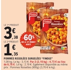 Pommes Rissolées - Findus - E.Leclerc à Nogent-sur-Marne Pommes Rissolées - Findus en promo chez E.Leclerc Nogent-sur-Marne à 1,35 €