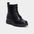 Boots à lacets talons noir femme en promo chez La Halle Argenteuil à 39,99 €