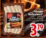 Original Thüringer Rostbratwurst im EDEKA Prospekt Original Thüringer Rostbratwurst von im aktuellen EDEKA Prospekt für 3,79 €