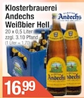 Weißbier Hell im Getränke City Prospekt Weißbier Hell von Klosterbrauerei Andechs im aktuellen Getränke City Prospekt für 16,99 €