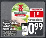 Veganer Schinken-Spicker oder Mühlen-Salami Angebote von Rügenwalder Mühle bei EDEKA Germering für 0,99 €