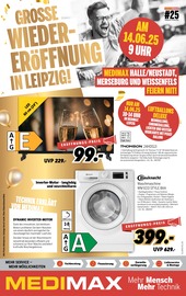 Fernseher im MEDIMAX Prospekt in Weißenfels Aktueller MEDIMAX Prospekt mit Fernseher, "GROSSE WIEDERERÖFFNUNG IN LEIPZIG!", Seite 1