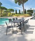 Table extensible Piazza aluminium graphite - Maxi Bazar à Hyères Table extensible Piazza aluminium graphite en promo chez Maxi Bazar Hyères à 249,99 €