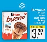Kinder Bueno Eis im EDEKA Prospekt Kinder Bueno Eis von Ferrero im aktuellen EDEKA Prospekt für 3,29 €