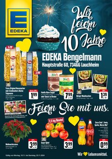 Coca Cola im EDEKA Prospekt "Wie feiern 10 Jahre" mit 2 Seiten (Aalen)