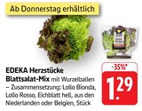 Herzstücke Blattsalat-Mix Angebote von EDEKA bei EDEKA Homburg für 1,29 €