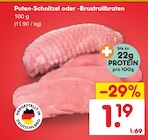 Puten-Schnitzel im Angebot bei Netto Marken-Discount in Freiberg Puten-Schnitzel Angebote bei Netto Marken-Discount Freiberg für 1,19 €