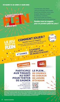 Prospectus Netto de la semaine "L'ANNIVERSAIRE QUI BAT SON PLEIN À PRIX BAS" avec 2 pages, valide du 25/03/2025 au 31/03/2025 pour Breuillet et alentours