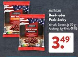 Beef- oder Pork-Jerky von AMERICAN im aktuellen ALDI SÜD Prospekt für 3,49 €