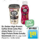 High Protein Coffee Drink Latte Macchiato Style im Angebot bei E center in Singen High Protein Coffee Drink Latte Macchiato Style Angebote von Dr. Oetker bei E center Singen für 1,49 €