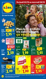 Catalogue Supermarchés Lidl en cours à Manosque et alentours, "Plus de 55 produits bio dans l'assiette, ça vaut le coup.", 76 pages, 02/10/2025 - 08/10/2025