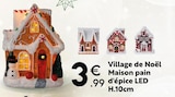 Village de Noël Maison pain d'épice LED, H.10cm dans le catalogue Maxi Bazar