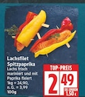 Lachsfilet Spitzpaprika für 2,49 € bei EDEKA im Angebot Lachsfilet Spitzpaprika im aktuellen EDEKA Prospekt