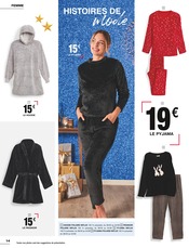 Pyjama Femme Angebote im Prospekt "JOYEUX NOËL & MEILLEURS PRIX : TEXTILE" von Carrefour auf Seite 14