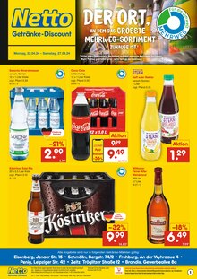 Netto Marken-Discount Prospekt "DER ORT, AN DEM DAS GRÖSSTE MEHRWEG-SORTIMENT ZUHAUSE IST." mit  Seiten (Crimmitschau)