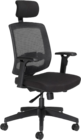 Fauteuil Malice Noir en promo chez Bureau Vallée Fauteuil Malice Noir dans le catalogue Bureau Vallée