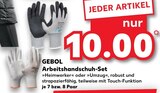 Aktuelles Arbeitshandschuh-Set Angebot bei Kaufland in Bochum ab 10,00 €