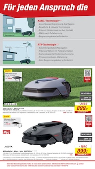 Rasenmäher-Roboter Angebot im toom Baumarkt Prospekt, gültig von 04.04.2026 bis 10.04.2026 Rasenmäher-Roboter Angebot im aktuellen toom Baumarkt Prospekt auf Seite 20