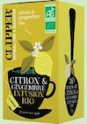 Infusion bio citron gingembre - CLIPPER en promo chez Intermarché Infusion bio citron gingembre - CLIPPER dans le catalogue Intermarché