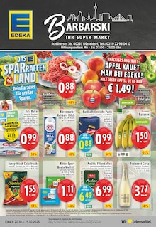 EDEKA Prospekt der Woche "Aktuelle Angebote" Seite 1, 20.10.2025 bis 25.10.2025 für Düsseldorf Aktueller EDEKA Prospekt "Aktuelle Angebote" Seite 1 von 24 Seiten für Düsseldorf