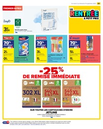 Prix et réduction Surligneur dans le prospectus Carrefour Market en cours Offre Surligneur dans le catalogue Carrefour Market du moment à la page 53
