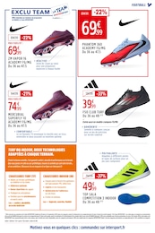 Prix et réduction Adidas dans le prospectus Intersport en cours Offre Adidas dans le catalogue Intersport du moment à la page 3