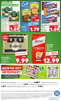 Bier im aktuellen Kaufland Prospekt (Erfurt) Bier im Kaufland Prospekt "KNÜLLER" mit 54 Seiten (Erfurt)