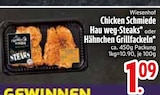 Chicken Schmiede Hau weg-Steaks im Angebot bei EDEKA in Kempten Chicken Schmiede Hau weg-Steaks Angebote von Wiesenhof bei EDEKA Kempten für 1,09 €