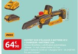Rural Master Hinx - Promo Coffret scie d'élagage à batterie 20 V + chargeur + batterie 2 Ah Promo Coffret scie d'élagage à batterie 20 V + chargeur + batterie 2 Ah à 64,90 € dans le catalogue Rural Master à Hinx