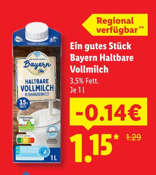 Ein gutes Stück Bayern Haltbare Vollmilch