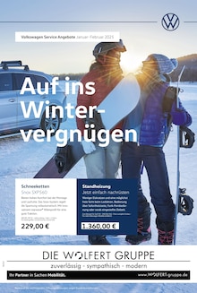 Aktueller Volkswagen Prospekt "Auf ins Wintervergnügen" Seite 1 von 1 Seite für Bürgstadt