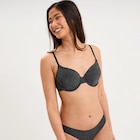 Soutien-gorge corbeille paddé microfibre gris femme en promo chez La Halle Le Havre à 7,99 €