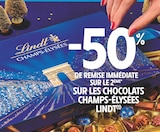 -50% de remise immédiate sur le 2ème sur les chocolats champs-élysées Lindt à Intermarché Contact dans Gréasque -50% de remise immédiate sur le 2ème sur les chocolats champs-élysées Lindt à Intermarché Contact dans Gréasque