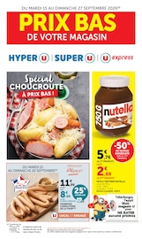 Prospectus Supermarchés Super U en cours à Sarcenas et alentours, "PRIX BAS DE VOTRE MAGASIN", 36 pages, 15/09/2026 - 27/09/2026 Catalogue Supermarchés Super U en cours à Sarcenas et alentours, "PRIX BAS DE VOTRE MAGASIN", 36 pages, 15/09/2026 - 27/09/2026
